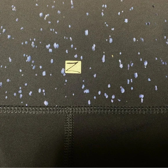 Z by Zobha Women’s Shine High Waisted Leggings Size L Athletic Navy Sparkle - Picture 14 of 14